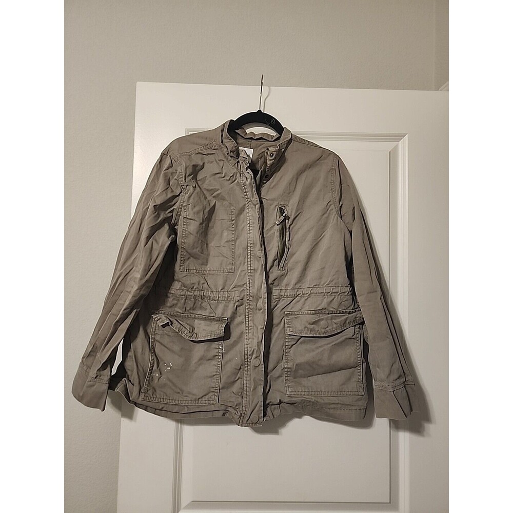 Kensie Size Large Light Olive Misses Lightweight Jacket